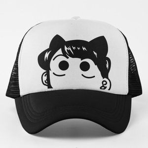NEW Komi Can’t Communicate Cat Chibi Peeker Foam Trucker Mesh Snapback Hat 2TONE
